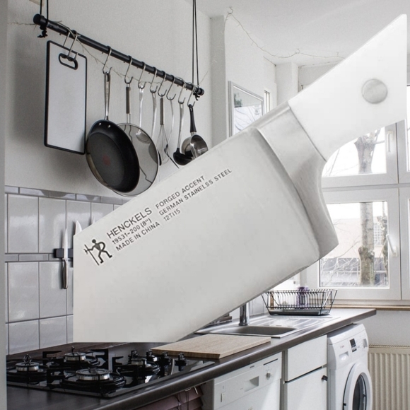 Henckels Forged Accent 8-inch Chef's Knife - White Handle - Picture 6 of 7